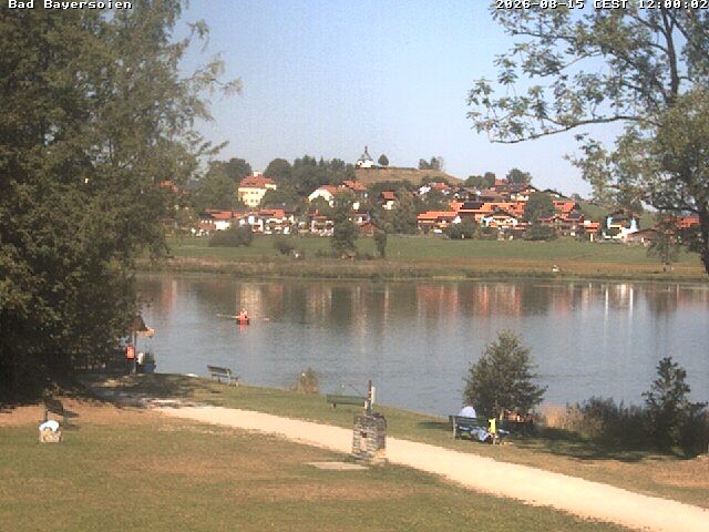 Archived image Webcam Bad Bayersoien - View to Lake Soier See