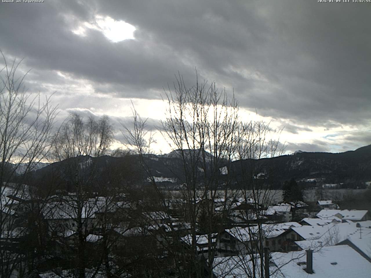 Archived image Webcam Gmund - Tegernsee - View to the South