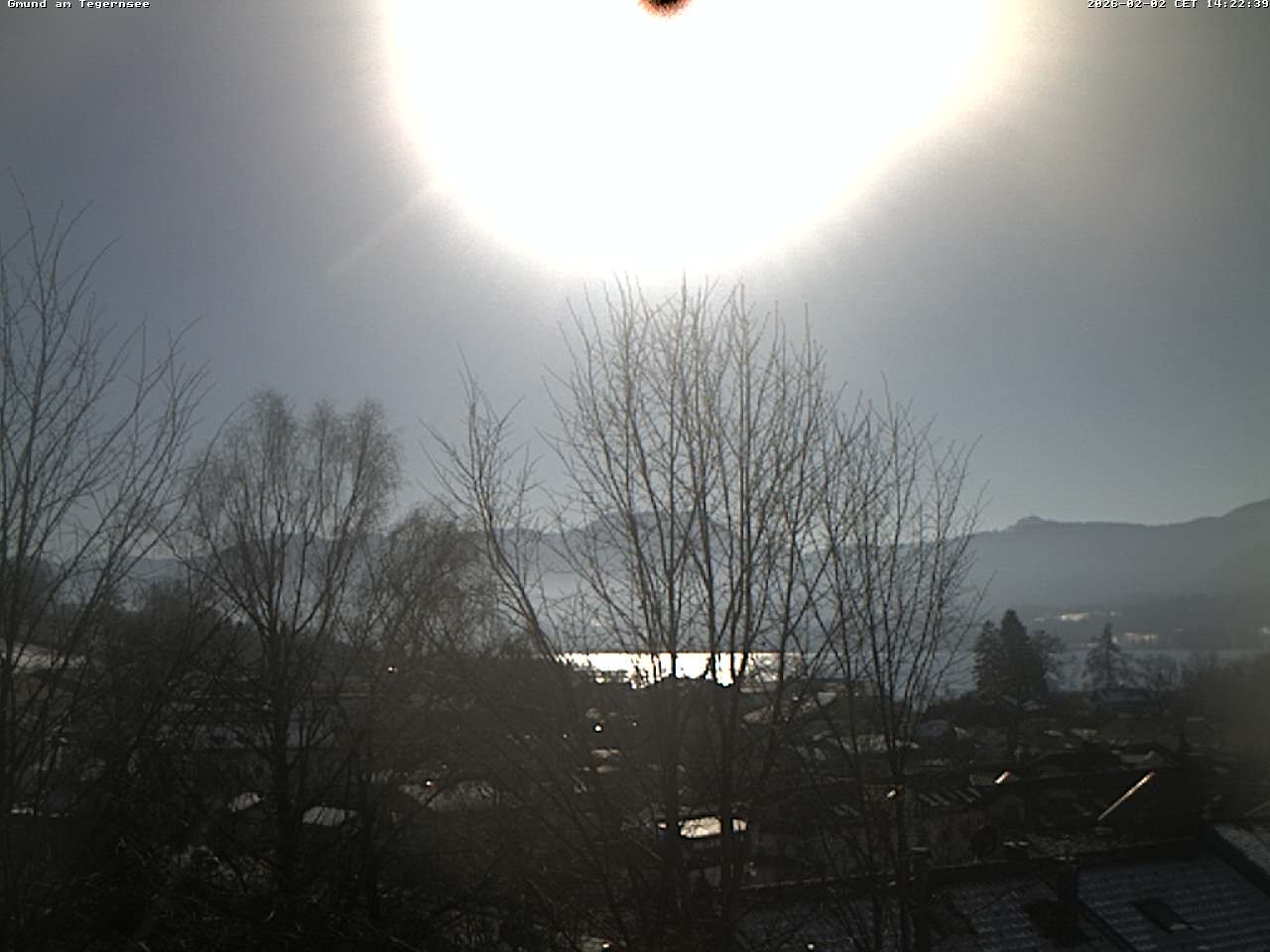 Archived image Webcam Gmund - Tegernsee - View to the South