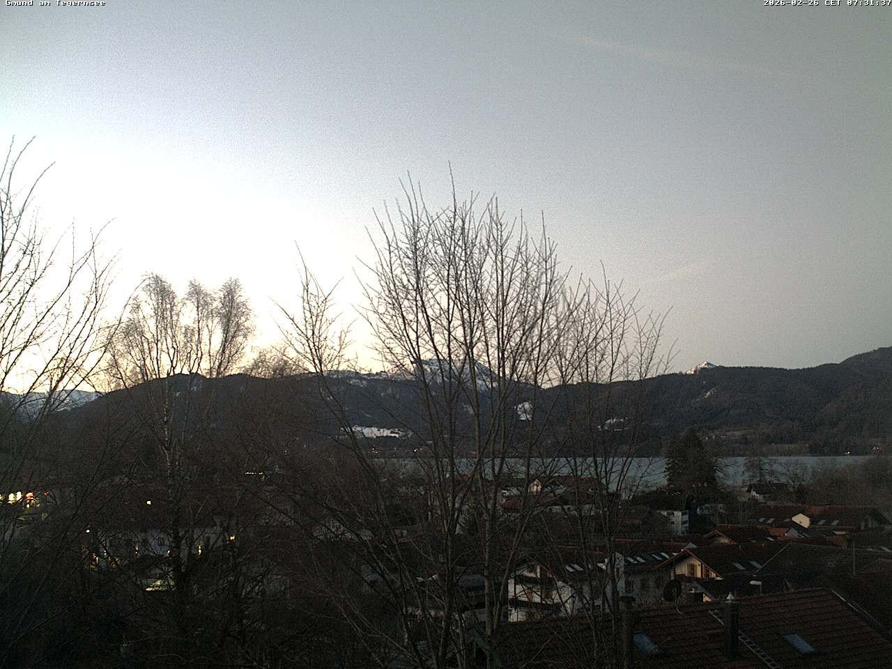 Archived image Webcam Gmund - Tegernsee - View to the South