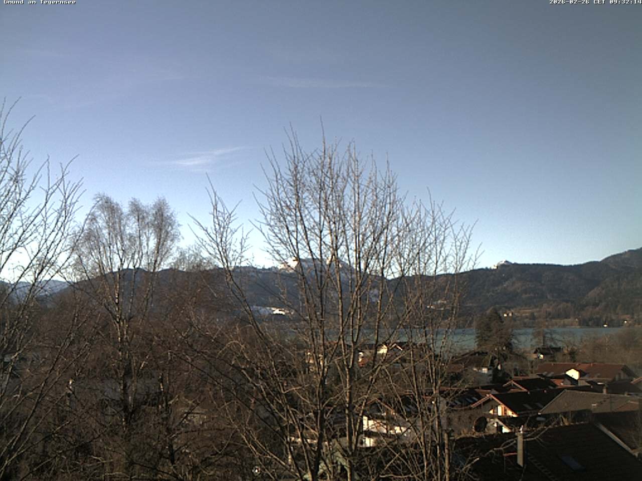 Archived image Webcam Gmund - Tegernsee - View to the South