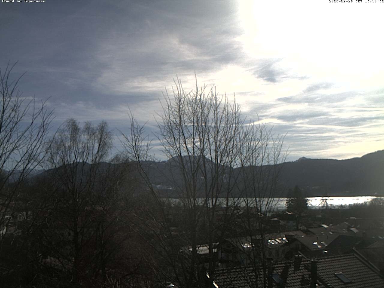 Archived image Webcam Gmund - Tegernsee - View to the South
