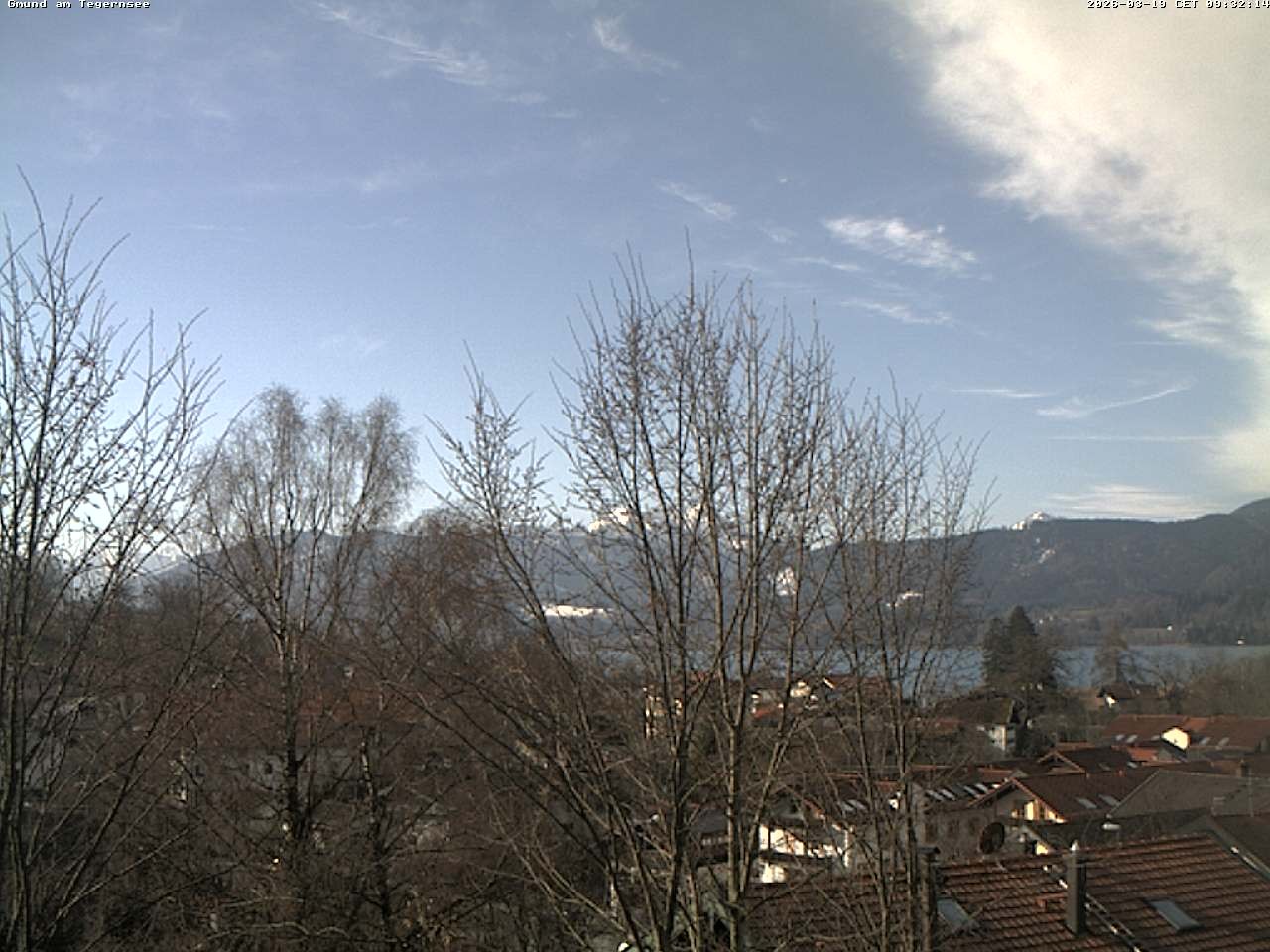 Archiv Foto Webcam Gmund am Tegernsee - Blick nach Süden