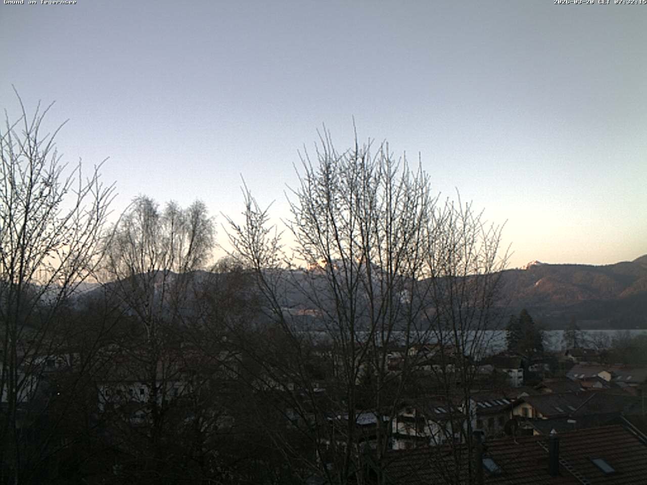 Archived image Webcam Gmund - Tegernsee - View to the South