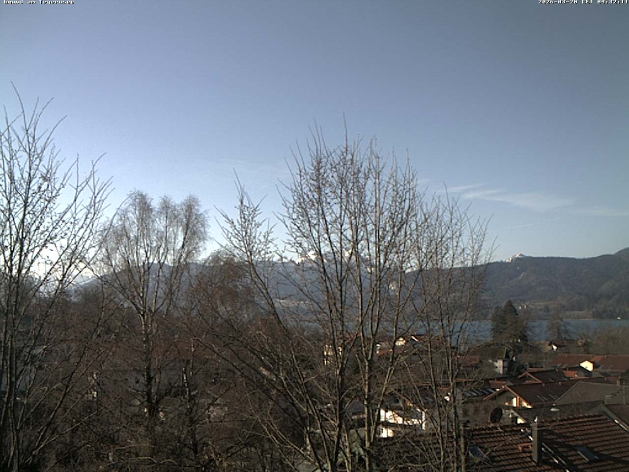 Archived image Webcam Gmund - Tegernsee - View to the South