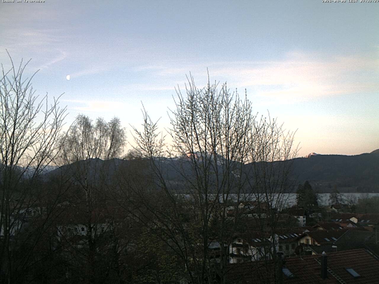 Archiv Foto Webcam Gmund am Tegernsee - Blick nach Süden