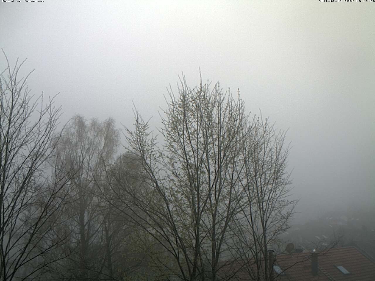 Archived image Webcam Gmund - Tegernsee - View to the South