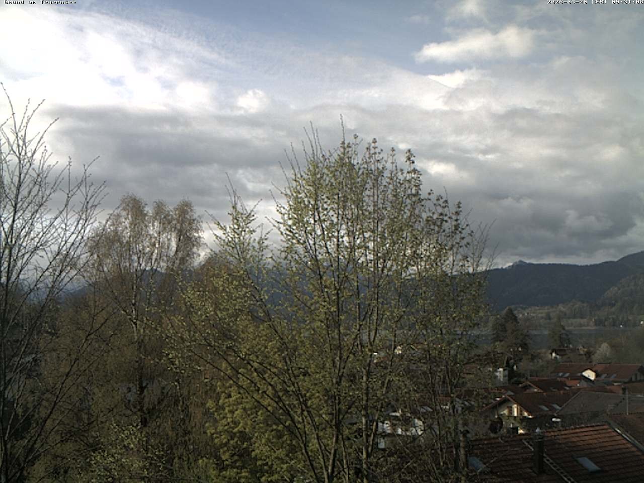 Archived image Webcam Gmund - Tegernsee - View to the South