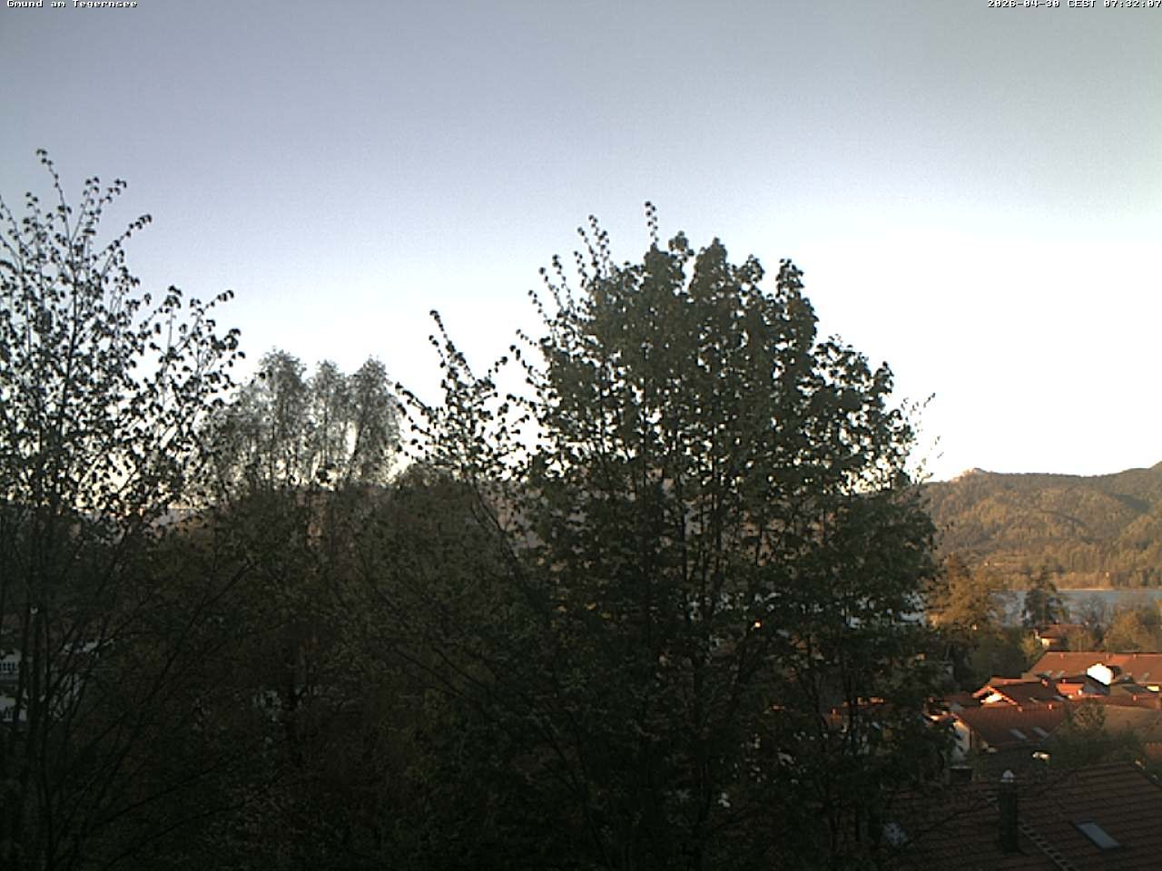 Archiv Foto Webcam Gmund am Tegernsee - Blick nach Süden