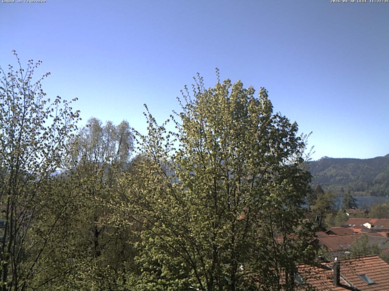 Archiv Foto Webcam Gmund am Tegernsee - Blick nach Süden