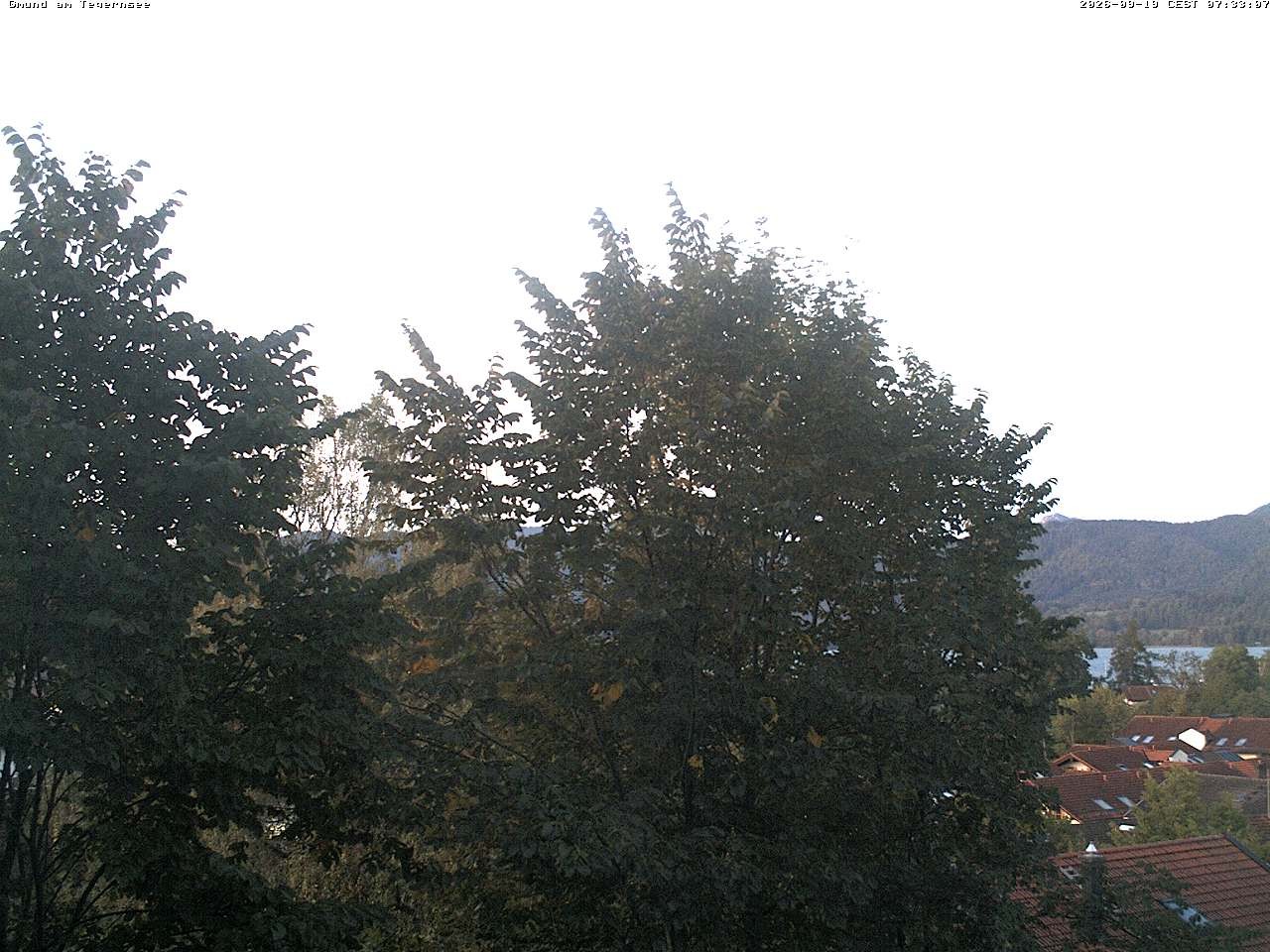Archived image Webcam Gmund - Tegernsee - View to the South