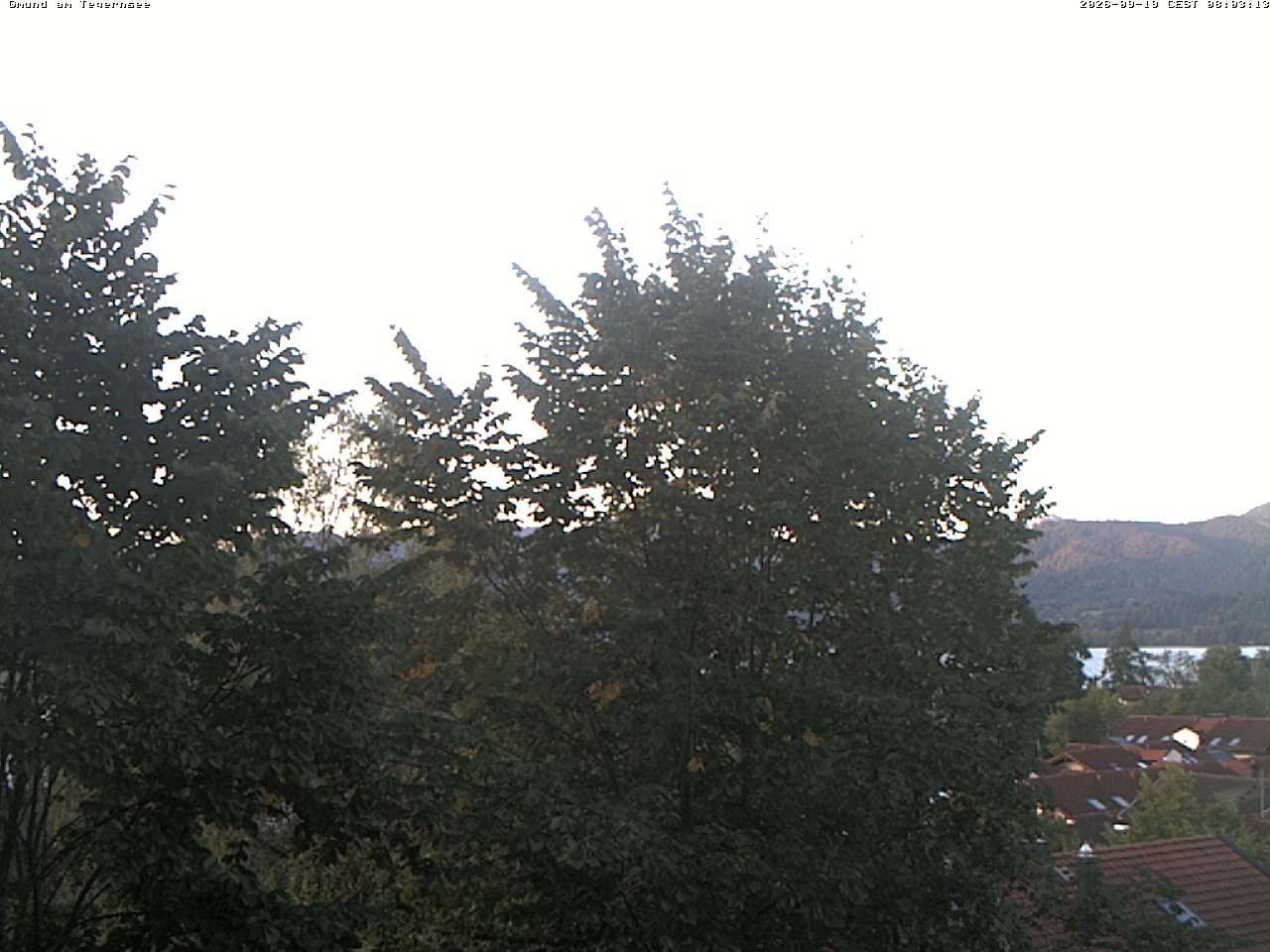 Archived image Webcam Gmund - Tegernsee - View to the South