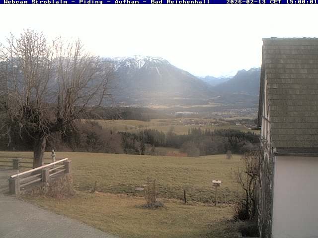 Archived image Webcam Strobalm - View of Piding and Bad Reichenhall