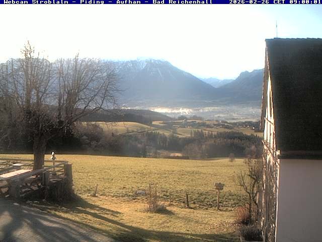 Archived image Webcam Strobalm - View of Piding and Bad Reichenhall