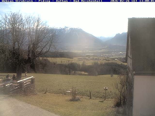 Archived image Webcam Strobalm - View of Piding and Bad Reichenhall