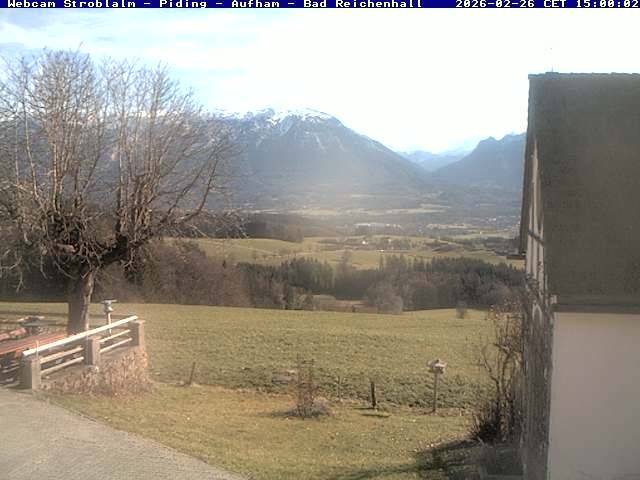 Archived image Webcam Strobalm - View of Piding and Bad Reichenhall