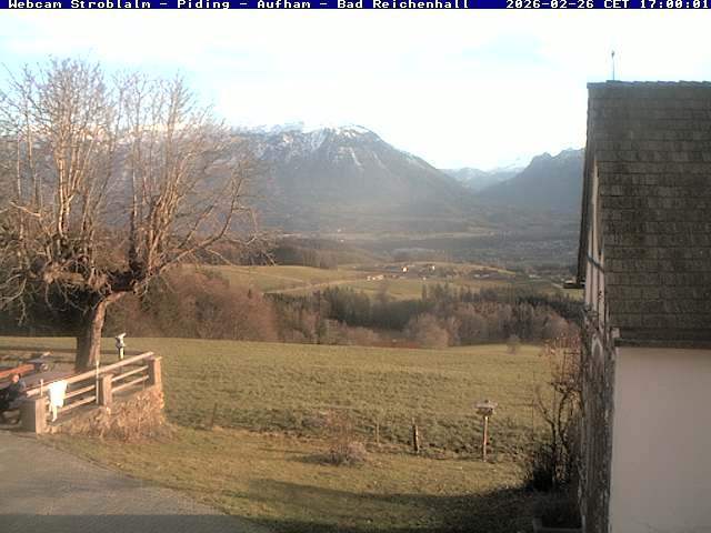 Archived image Webcam Strobalm - View of Piding and Bad Reichenhall
