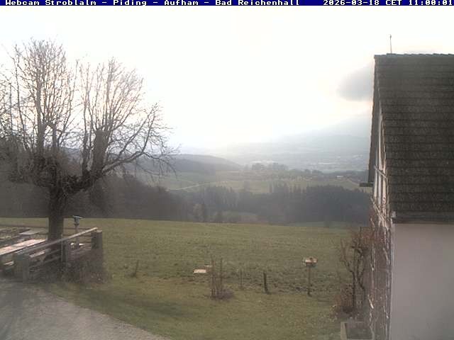 Archived image Webcam Strobalm - View of Piding and Bad Reichenhall
