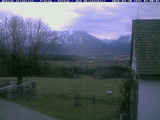 Archived image Webcam Strobalm - View of Piding and Bad Reichenhall