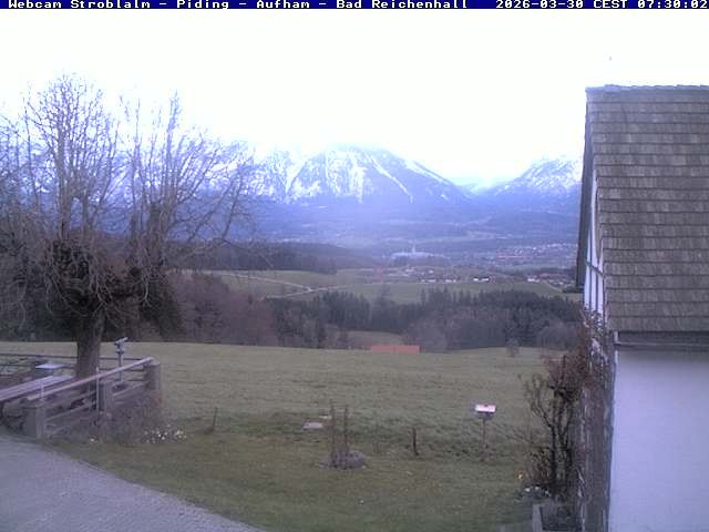 Archived image Webcam Strobalm - View of Piding and Bad Reichenhall