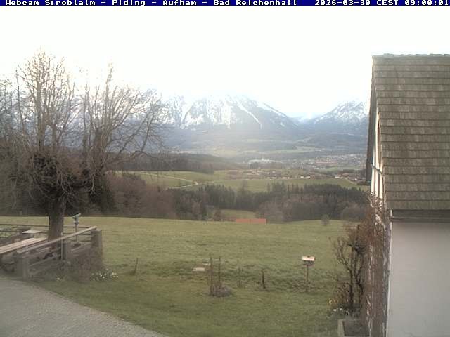 Archived image Webcam Strobalm - View of Piding and Bad Reichenhall