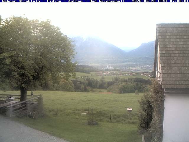 Archived image Webcam Strobalm - View of Piding and Bad Reichenhall