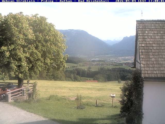 Archived image Webcam Strobalm - View of Piding and Bad Reichenhall