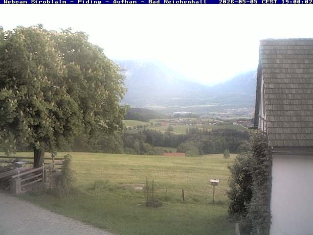Archived image Webcam Strobalm - View of Piding and Bad Reichenhall
