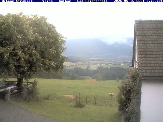 Archived image Webcam Strobalm - View of Piding and Bad Reichenhall
