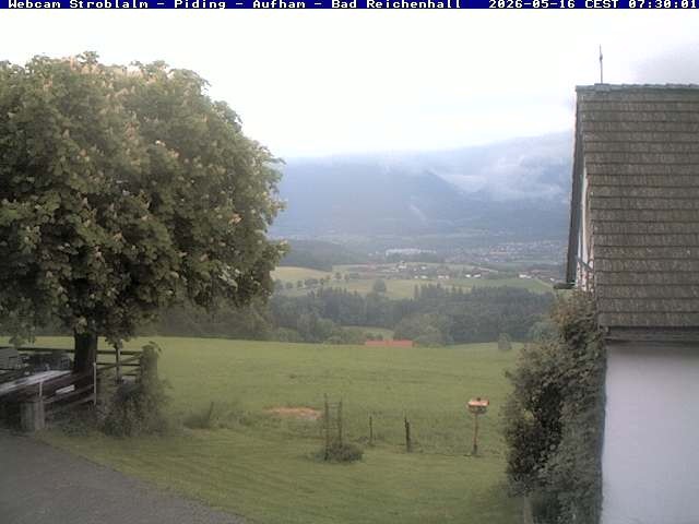 Archived image Webcam Strobalm - View of Piding and Bad Reichenhall