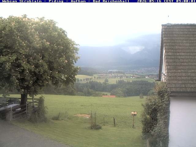Archived image Webcam Strobalm - View of Piding and Bad Reichenhall