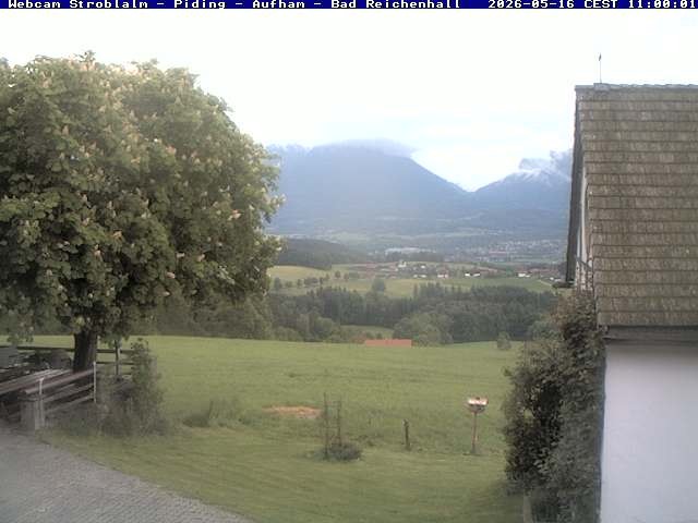 Archived image Webcam Strobalm - View of Piding and Bad Reichenhall