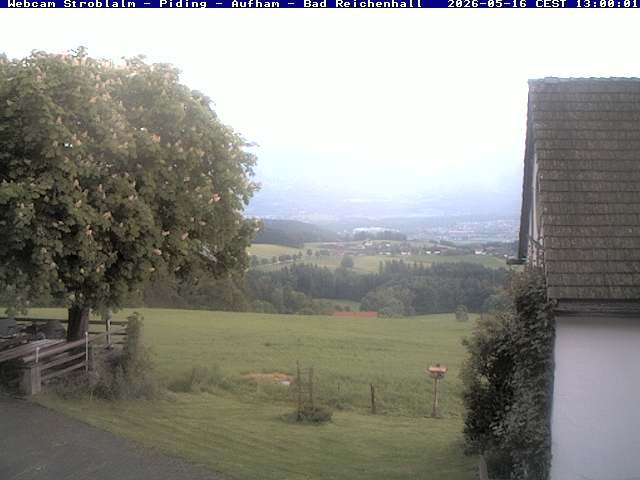 Archived image Webcam Strobalm - View of Piding and Bad Reichenhall