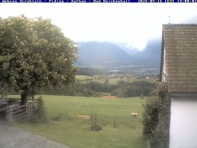 Archived image Webcam Strobalm - View of Piding and Bad Reichenhall