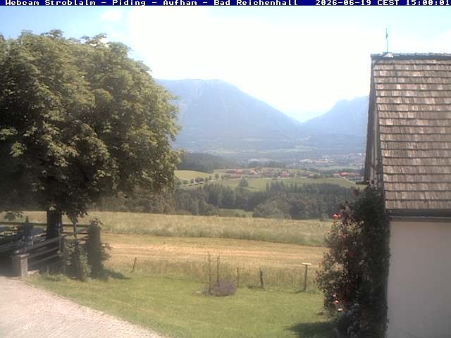 Archived image Webcam Strobalm - View of Piding and Bad Reichenhall