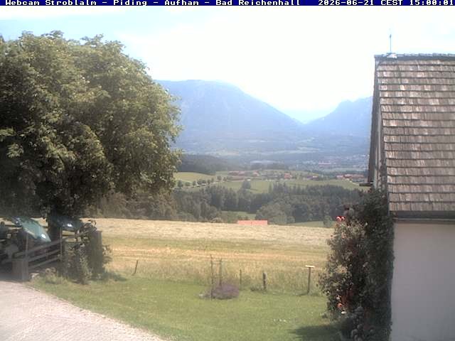 Archived image Webcam Strobalm - View of Piding and Bad Reichenhall