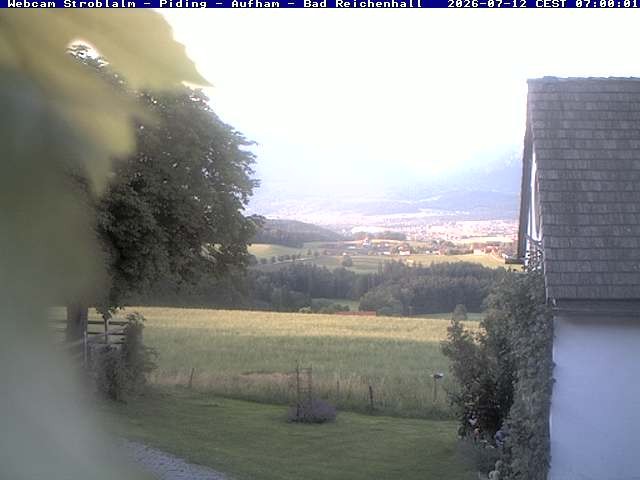 Archived image Webcam Strobalm - View of Piding and Bad Reichenhall