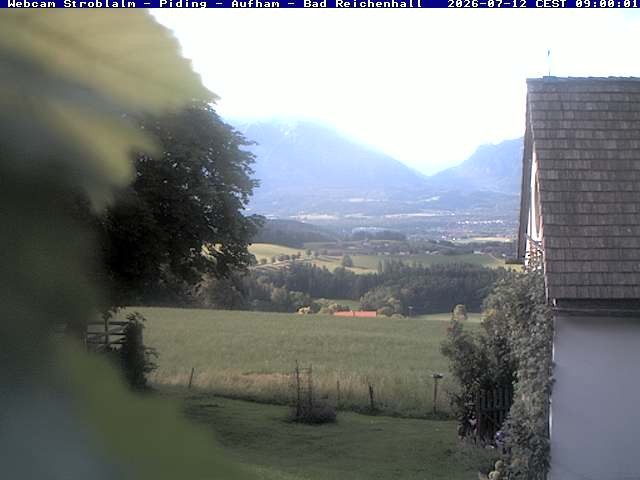 Archived image Webcam Strobalm - View of Piding and Bad Reichenhall