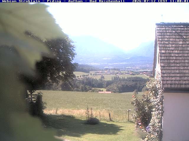 Archived image Webcam Strobalm - View of Piding and Bad Reichenhall