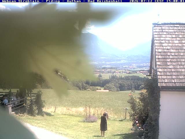 Archived image Webcam Strobalm - View of Piding and Bad Reichenhall