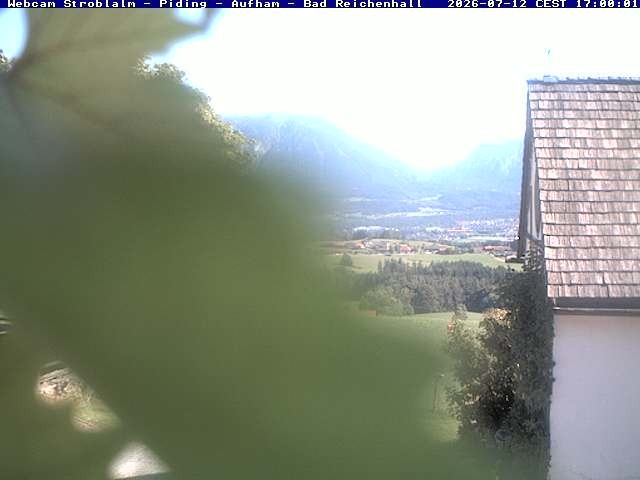 Archived image Webcam Strobalm - View of Piding and Bad Reichenhall