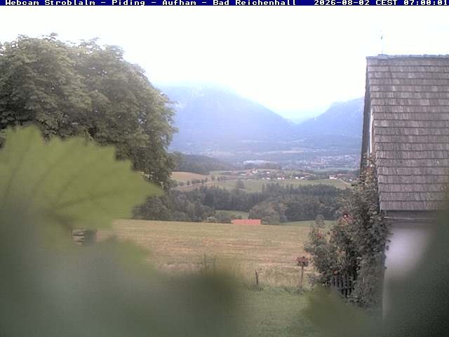 Archived image Webcam Strobalm - View of Piding and Bad Reichenhall