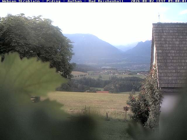 Archived image Webcam Strobalm - View of Piding and Bad Reichenhall