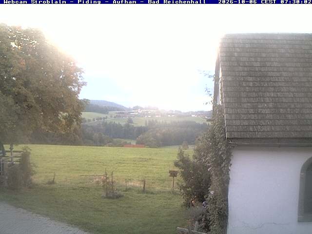 Archived image Webcam Strobalm - View of Piding and Bad Reichenhall