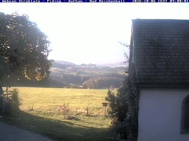 Archived image Webcam Strobalm - View of Piding and Bad Reichenhall