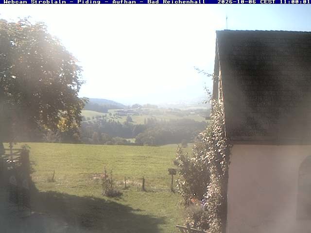 Archived image Webcam Strobalm - View of Piding and Bad Reichenhall