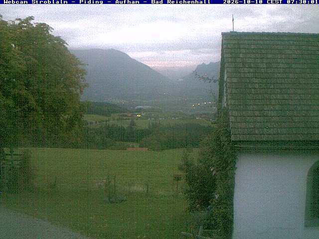 Archived image Webcam Strobalm - View of Piding and Bad Reichenhall