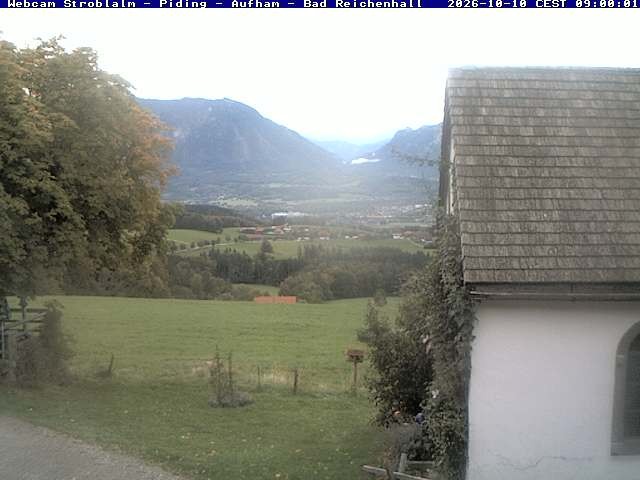 Archived image Webcam Strobalm - View of Piding and Bad Reichenhall