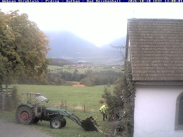 Archived image Webcam Strobalm - View of Piding and Bad Reichenhall