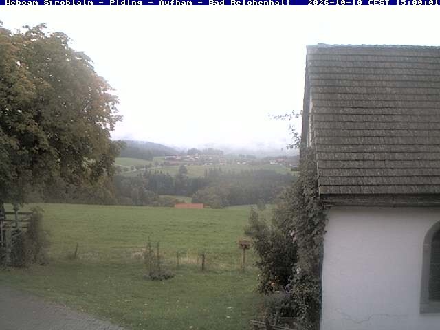 Archived image Webcam Strobalm - View of Piding and Bad Reichenhall